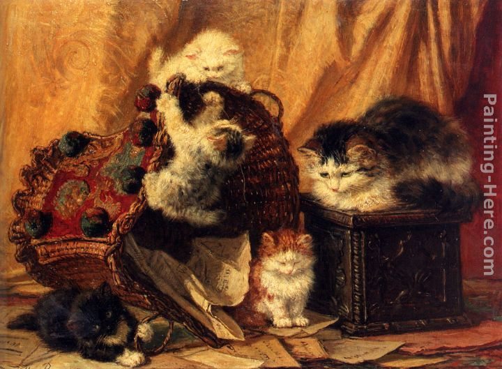 Henriette Ronner-Knip The Turned Over Waste-paper Basket